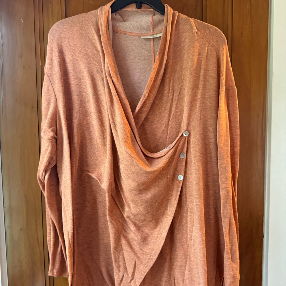 Asymmetrical pale orange sweater
